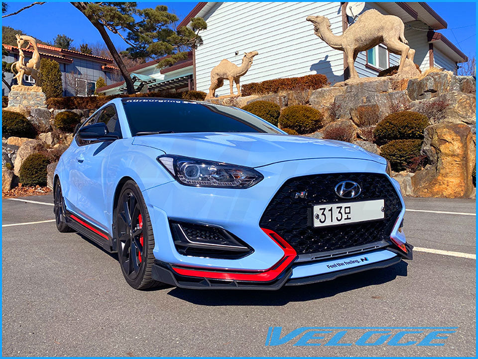 Veloster Front Hyundai Veloster N Front Splitter Type-R by Veloce – KDMHolic