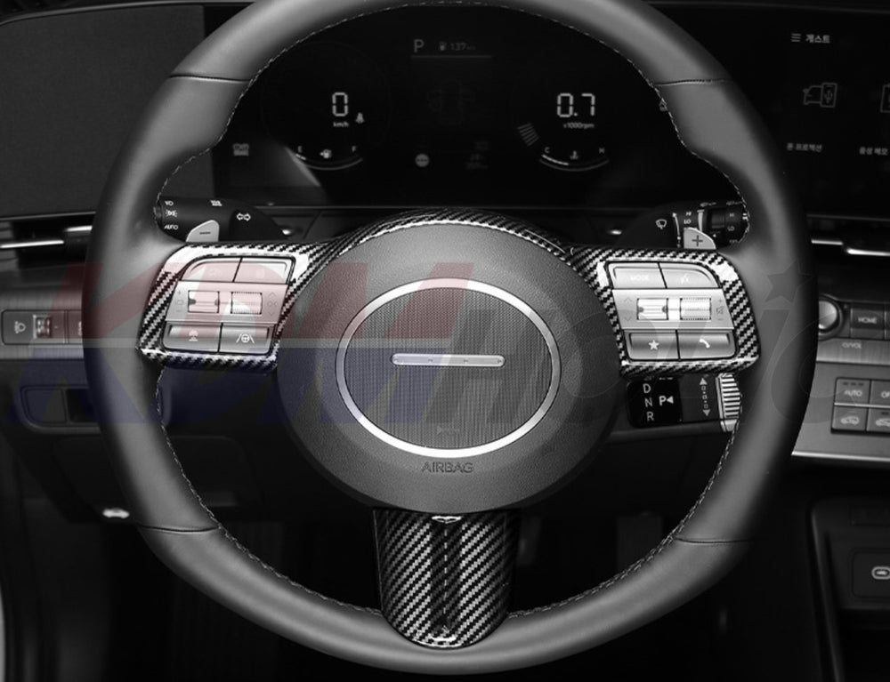 D-Shape Leather Steering Wheel Cover For Hyundai Sonata Sport 2015-2019