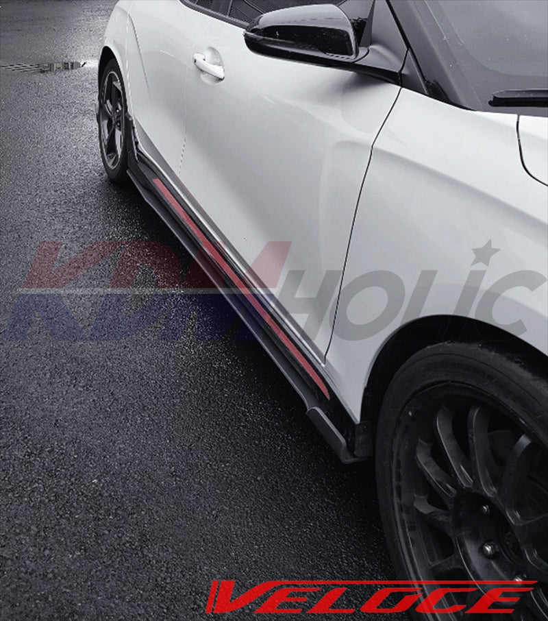 Veloce TYPE-R Side Splitters for Hyundai Veloster JS Turbo 2019+