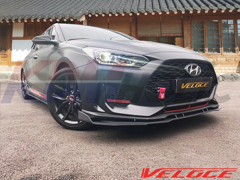 Veloce TYPE-R Full Splitter Kit (F+S+R) for Hyundai Veloster JS Turbo 2019+
