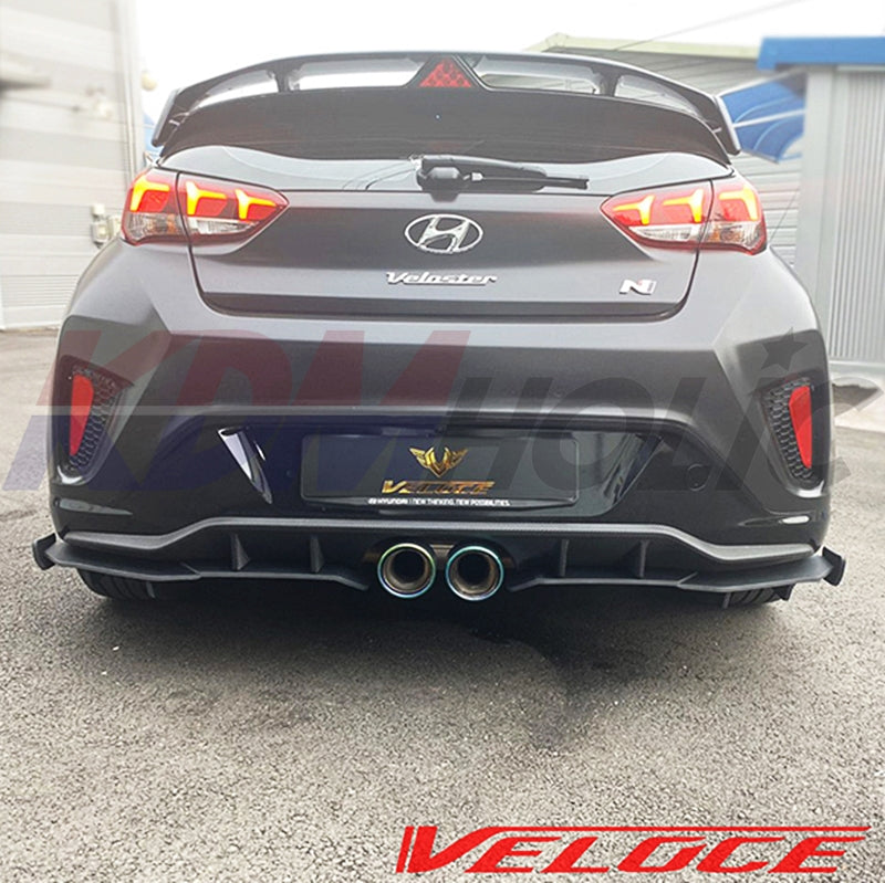 Veloce TYPE-R Full Splitter Kit (F+S+R) for Hyundai Veloster JS Turbo 2019+