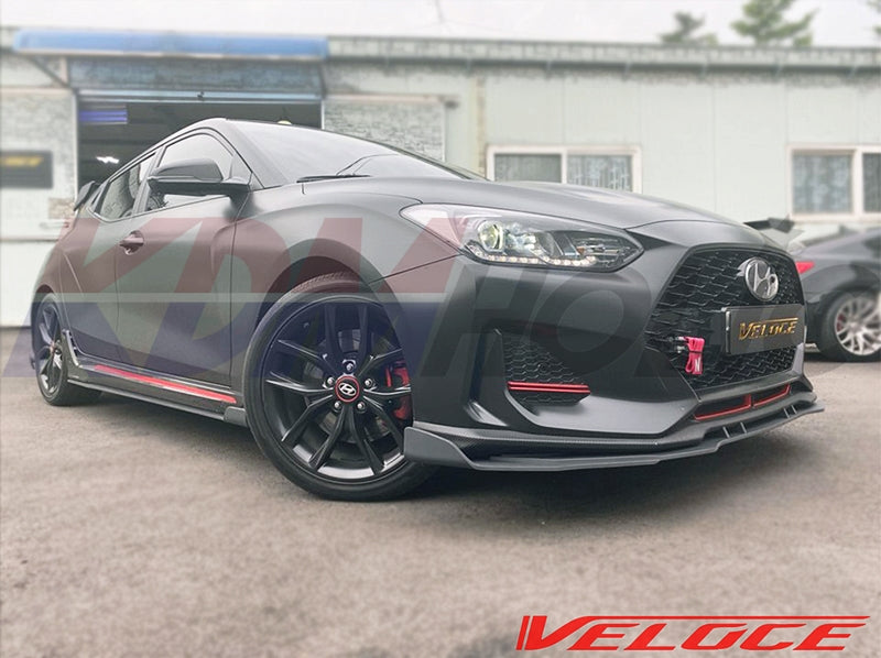 Veloce TYPE-R Front Splitter for Hyundai Veloster JS Turbo 2019+