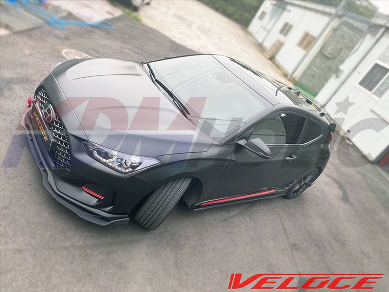 Veloce TYPE-R Side Splitters for Hyundai Veloster JS Turbo 2019+