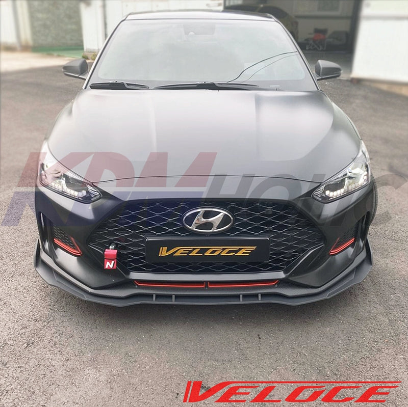 Veloce TYPE-R Full Splitter Kit (F+S+R) for Hyundai Veloster JS Turbo 2019+
