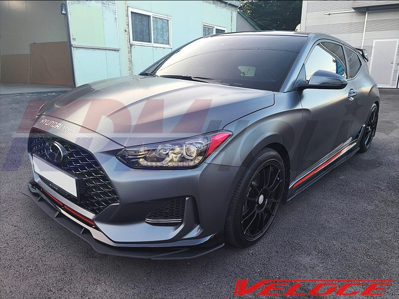 Veloce TYPE-S Full Splitter Kit (F+S+R) for Hyundai Veloster JS Turbo 2019+