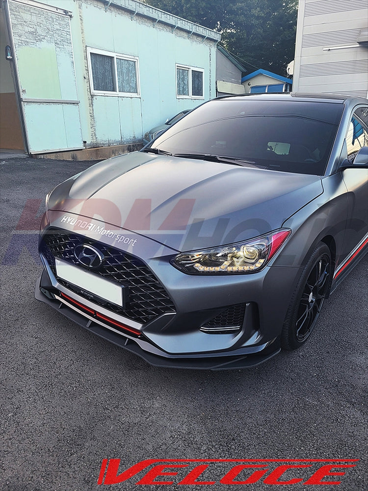 Veloce TYPE-S Front Splitter for Hyundai Veloster JS Turbo 2019+