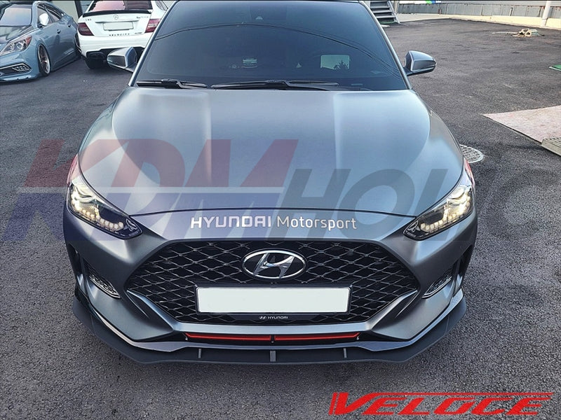 Veloce TYPE-S Full Splitter Kit (F+S+R) for Hyundai Veloster JS Turbo ...