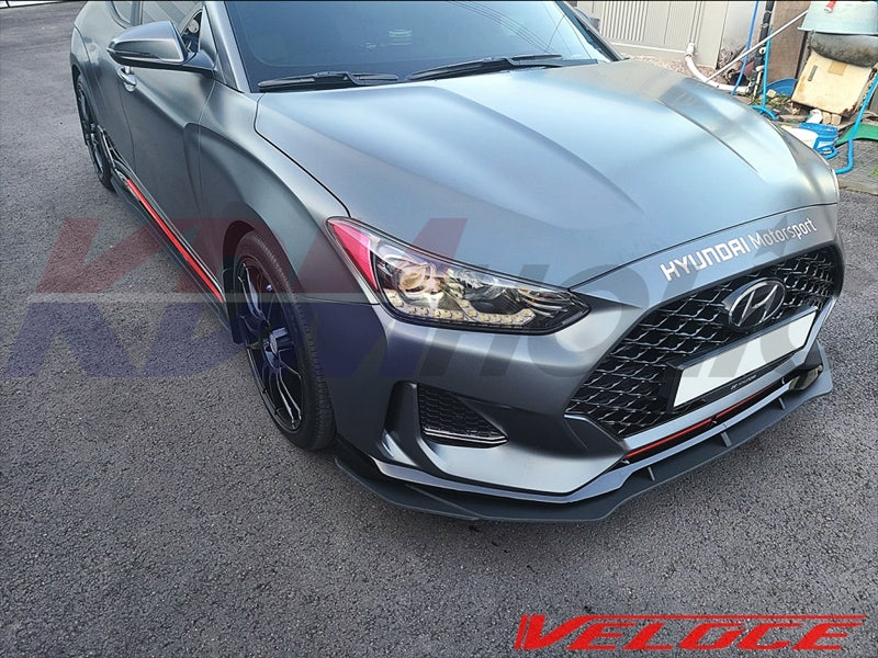 Veloce TYPE-S Full Splitter Kit (F+S+R) for Hyundai Veloster JS Turbo 2019+