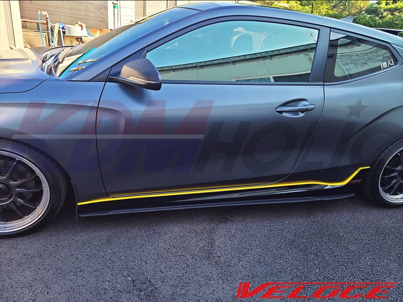 Veloce TYPE-S Full Splitter Kit (F+S+R) for Hyundai Veloster JS Turbo 2019+