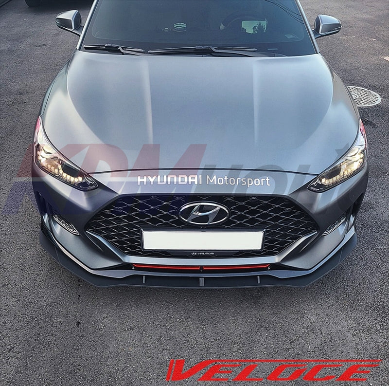 Veloce TYPE-S Front Splitter for Hyundai Veloster JS Turbo 2019+ – KDMHolic