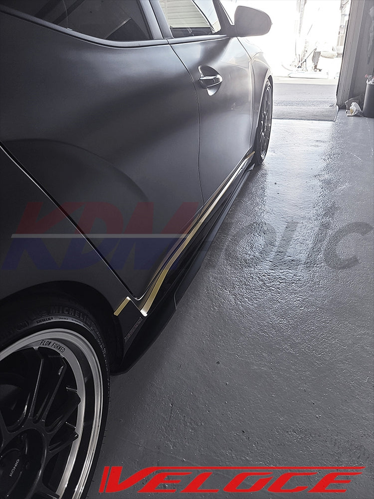 Veloce TYPE-S Side Splitters for Hyundai Veloster JS Turbo 2019+