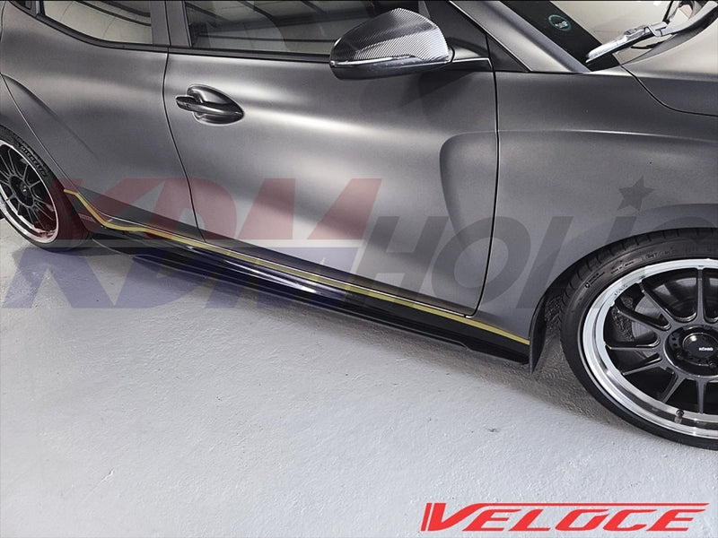 Veloce TYPE-S Side Splitters for Hyundai Veloster JS Turbo 2019+