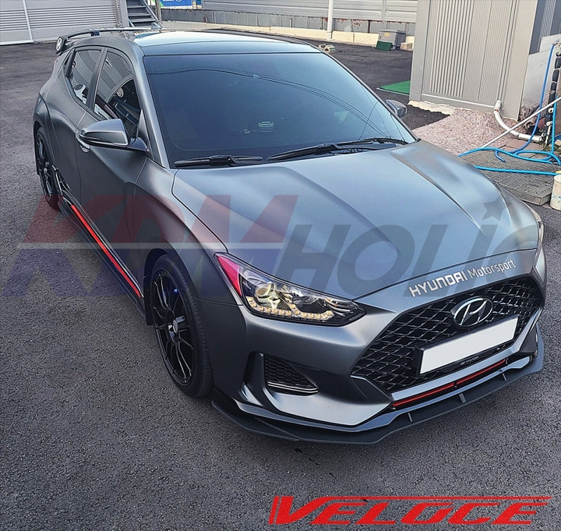 Veloce TYPE-S Full Splitter Kit (F+S+R) for Hyundai Veloster JS Turbo ...