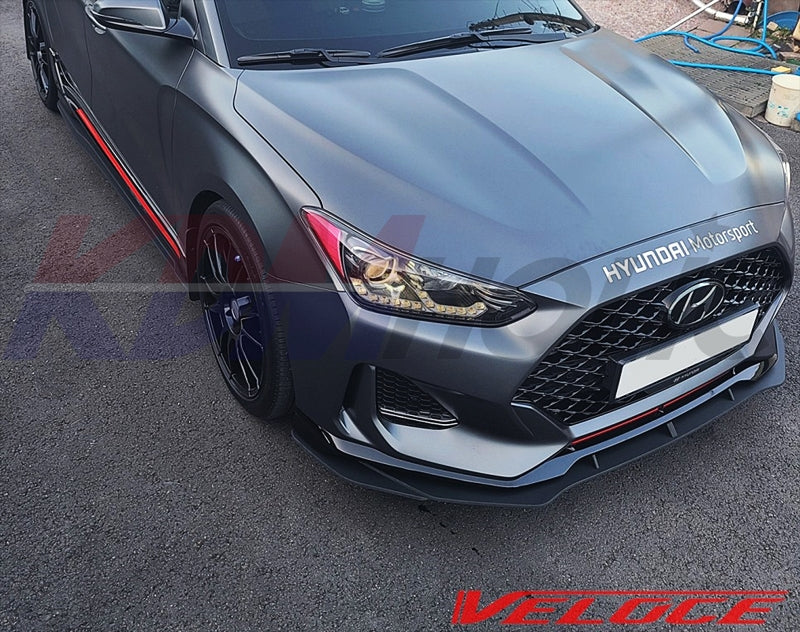 Veloce TYPE-S Front Splitter for Hyundai Veloster JS Turbo 2019+ – KDMHolic