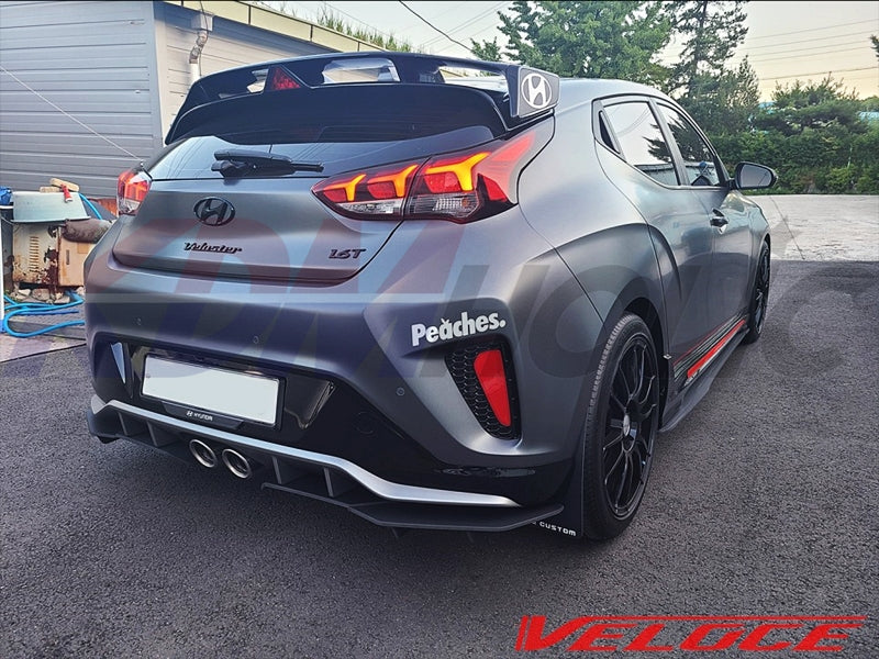 Veloce TYPE-S Full Splitter Kit (F+S+R) for Hyundai Veloster JS Turbo 2019+