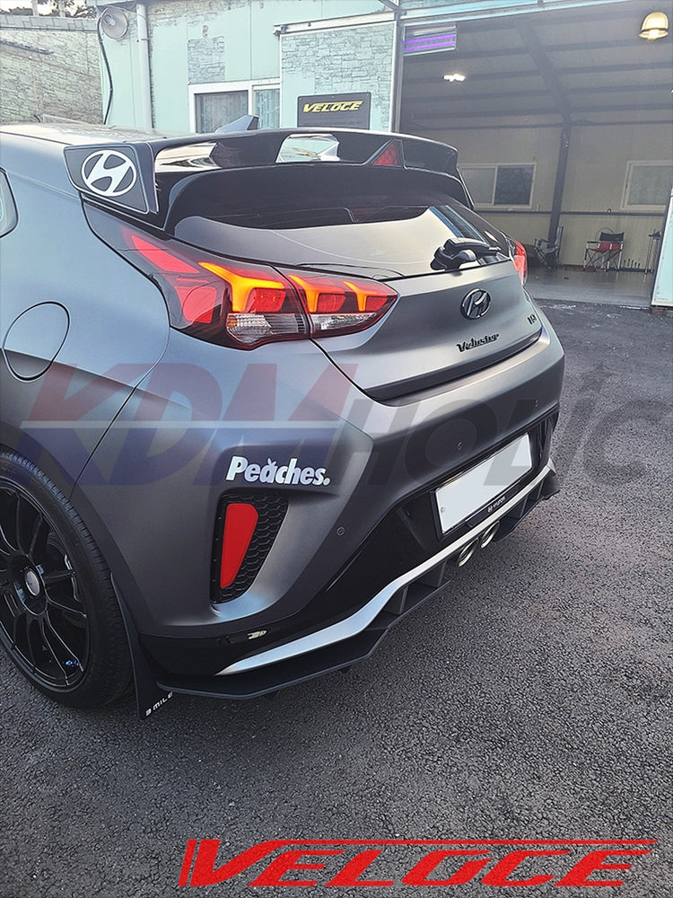 Veloce TYPE-S Full Splitter Kit (F+S+R) for Hyundai Veloster JS Turbo 2019+