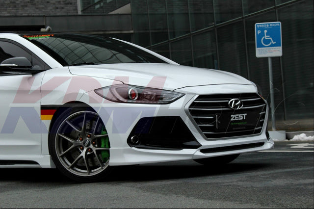 thumbnail image 2 of Glossy Black & White Side Skirts – For Hyundai Elantra 2017-2020 – PP Body Kit 2 of 4